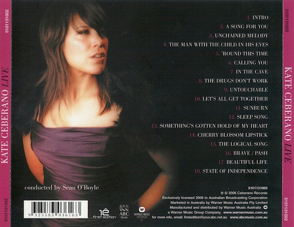 Kate Ceberano With The West Australian Symphony Orchestra : Kate Ceberano Live (CD, Album)