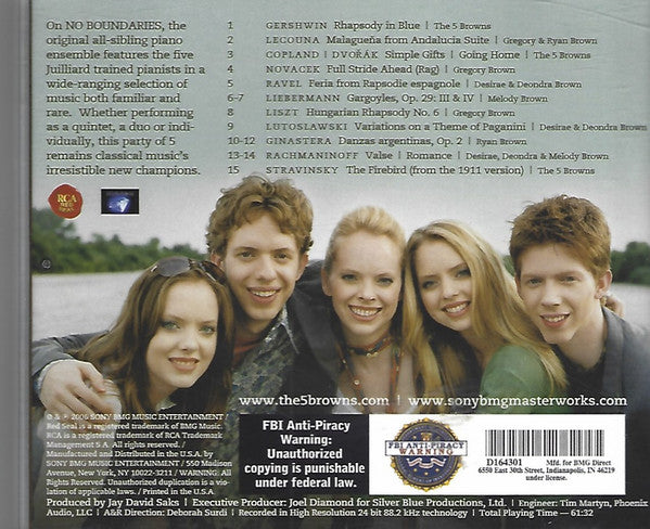 The 5 Browns : No Boundaries (CD, Album)