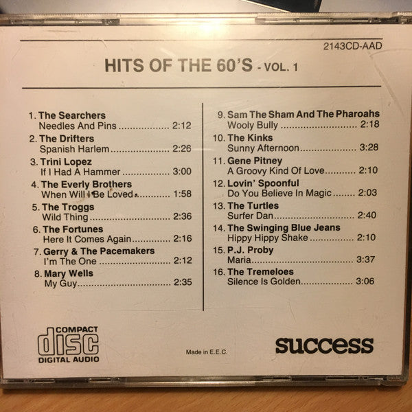 Various : Hits Of The 60's - Volume 1 (CD, Comp)