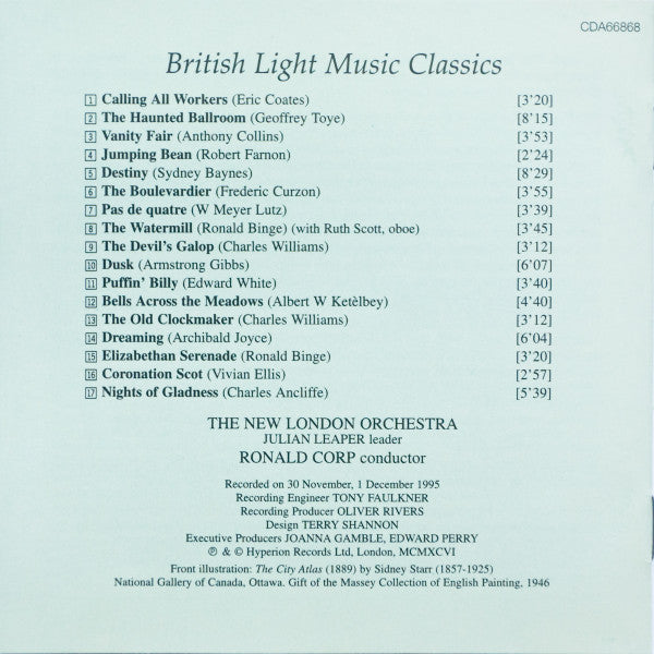 The New London Orchestra / Ronald Corp : British Light Music Classics (CD, Album)