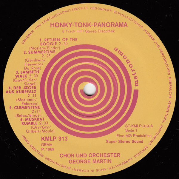 Chor Und Orchester George Martin : Honky-Tonk-Panorama (LP, Album)