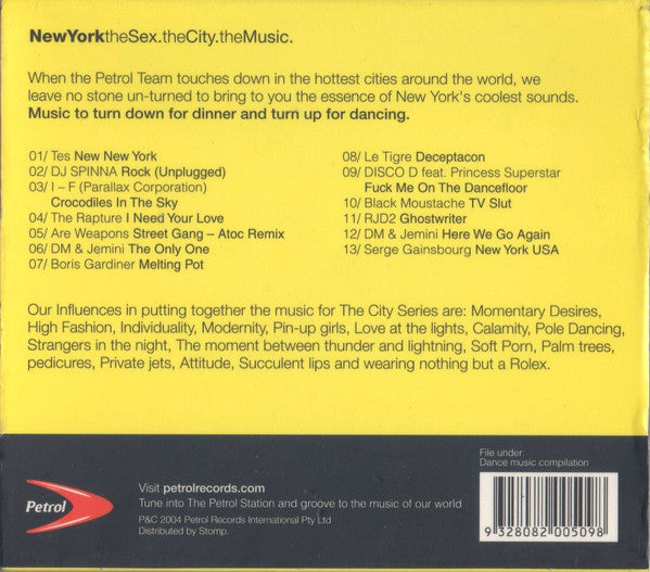 Various : New York - The Sex, The City, The Music (CD, Comp)