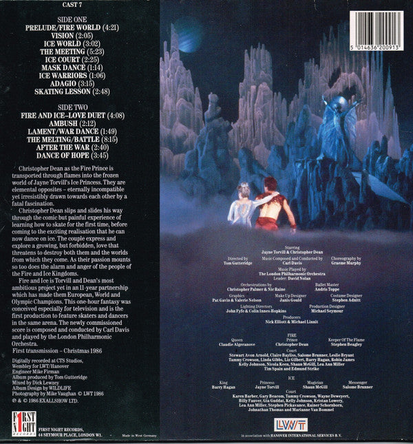 Carl Davis (5) & The London Philharmonic Orchestra* : Jayne Torvill & Christopher Dean - Fire & Ice (LP)