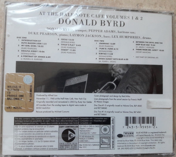 Donald Byrd : At The Half Note Cafe Volumes 1 & 2 (2xCD, Album, Comp, Copy Prot., RE, RM)