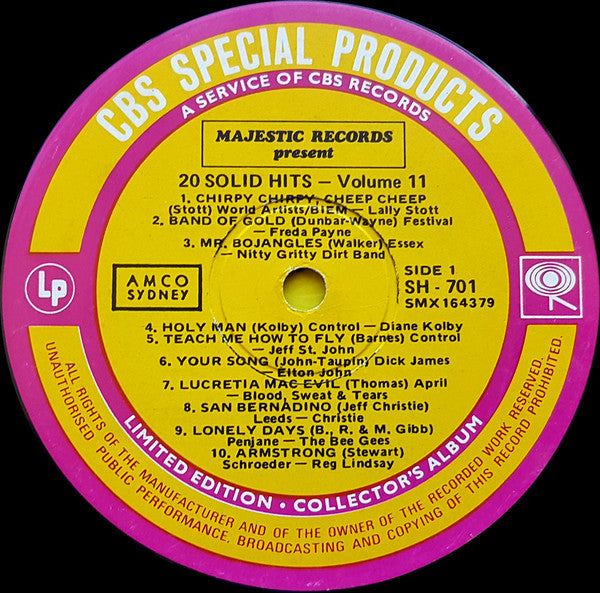 Various : 20 Solid Hits Volume II (LP, Comp, Ltd)