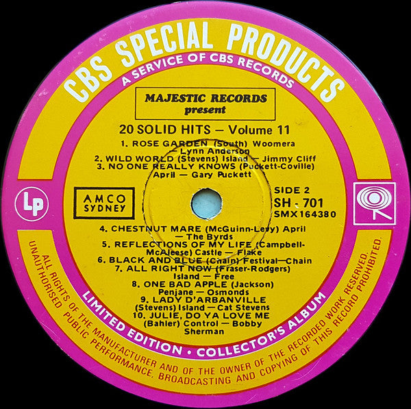 Various : 20 Solid Hits Volume II (LP, Comp, Ltd)
