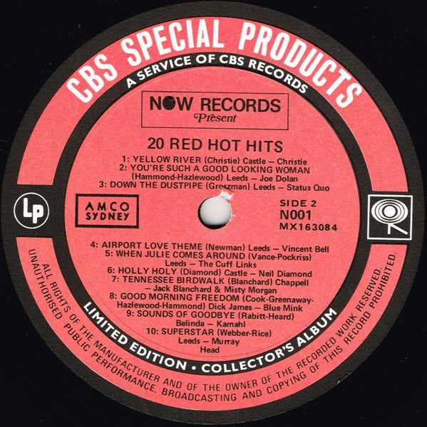 Various : 20 Red Hot Hits (LP, Comp, Ltd)