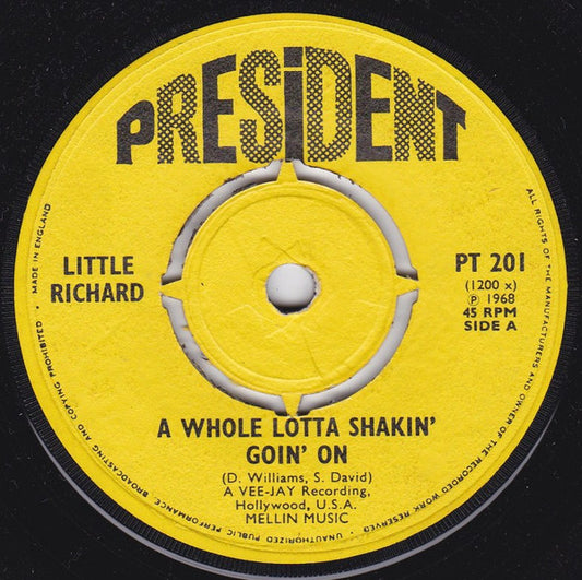 Little Richard : A Whole Lotta Shakin' Goin' On (7", Single)