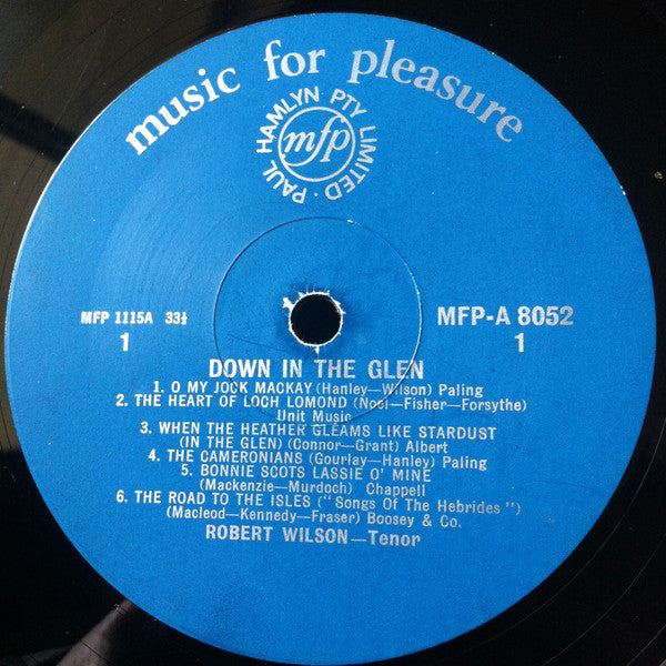 Robert Wilson (3) : Down In The Glen (LP, Album, Mono)