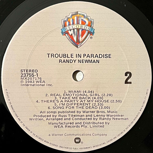 Randy Newman : Trouble In Paradise (LP, Album)