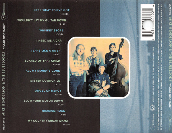 Mike Henderson & The Bluebloods : Thicker Than Water (CD, Album)