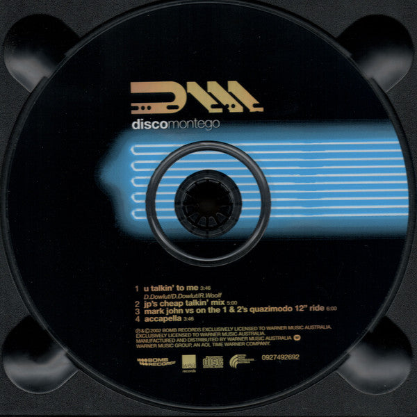 Disco Montego : U Talkin' To Me (CD, Single)