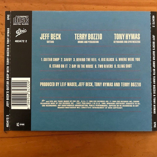 Jeff Beck With Terry Bozzio And Tony Hymas : Jeff Beck's Guitar Shop (CD, Album)