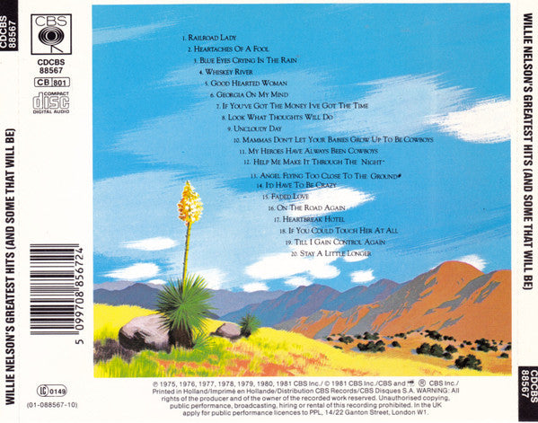 Willie Nelson : Greatest Hits (& Some That Will Be) (CD, Comp, RE)
