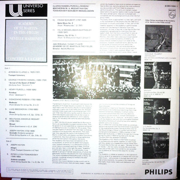 The Academy Of St. Martin-in-the-Fields : Concert A La Carte (LP, Album)