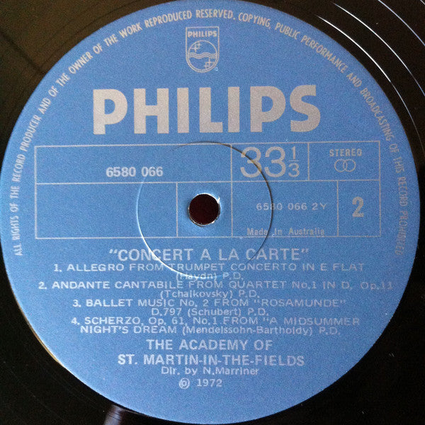 The Academy Of St. Martin-in-the-Fields : Concert A La Carte (LP, Album)