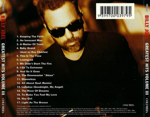 Billy Joel : Greatest Hits Volume III (CD, Comp)