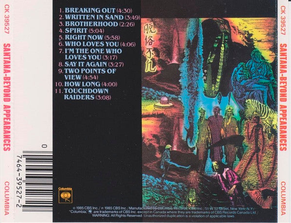 Santana : Beyond Appearances (CD, Album, RE)
