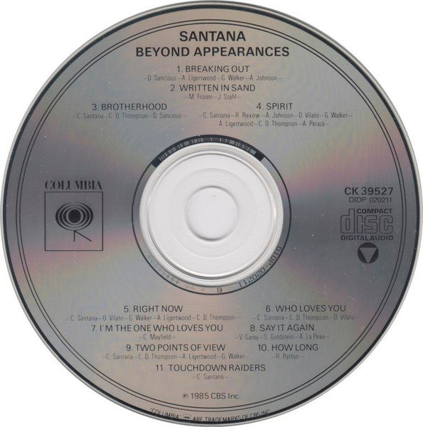 Santana : Beyond Appearances (CD, Album, RE)
