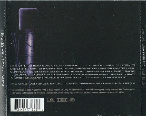 Bee Gees : One Night Only (2xHDCD, Album, Ltd, S/Edition, Tou)