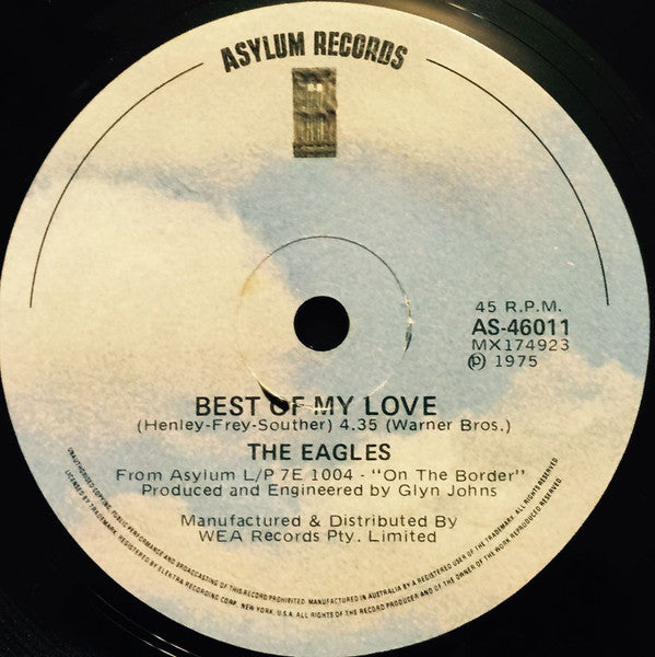 The Eagles* : Best Of My Love (7", Single)