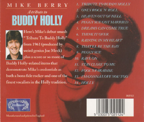 Mike Berry : A Tribute To Buddy Holly (CD, Comp)