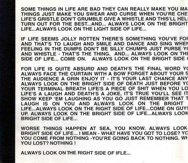Monty Python : Always Look On The Bright Side Of Life... (CD, Single)