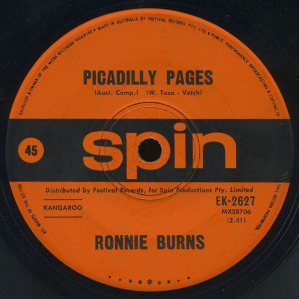 Ronnie Burns : Age Of Consent (7", Single)