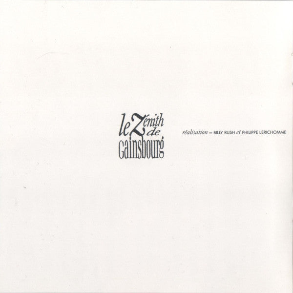 Serge Gainsbourg : Le Zénith De Gainsbourg (CD, Album)