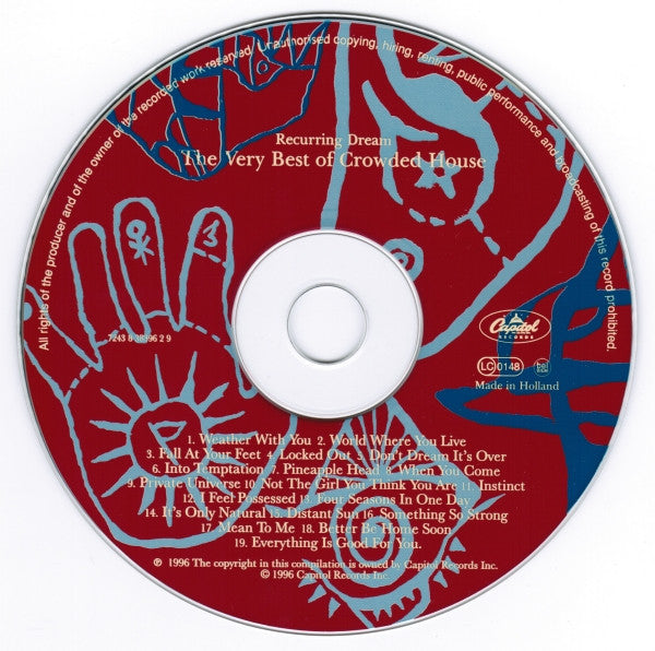Crowded House : Recurring Dream (The Very Best Of Crowded House) (CD, Comp, RP)