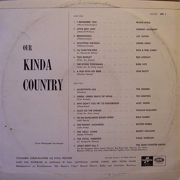 Various : Our Kinda Country (LP, Album, Comp, Mono)
