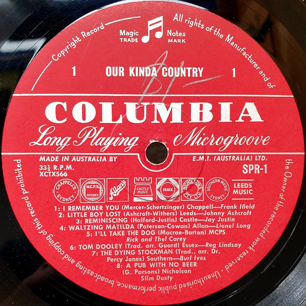 Various : Our Kinda Country (LP, Album, Comp, Mono)
