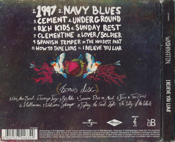 Megan Washington : I Believe You Liar (CD, Album, Enh + CD, Bon + Dlx, Dig)