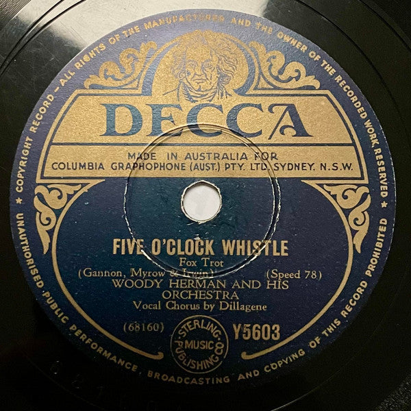 Woody Herman And His Orchestra : Five O'Clock Whistle / The Golden Wedding (Shellac, 10")