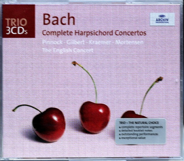 Johann Sebastian Bach, Trevor Pinnock, Kenneth Gilbert, Nicholas Kraemer, Lars Ulrik Mortensen, The English Concert : Complete Harpsichord Concertos (3xCD, Comp, RE)
