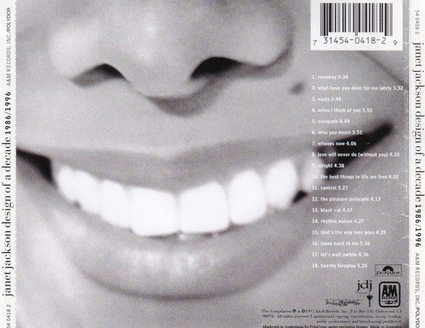 Janet Jackson : Design Of A Decade 1986 / 1996 (CD, Comp)
