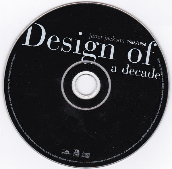 Janet Jackson : Design Of A Decade 1986 / 1996 (CD, Comp)
