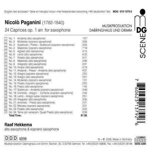 Paganini* - Raaf Hekkema : Caprices (CD, Album)