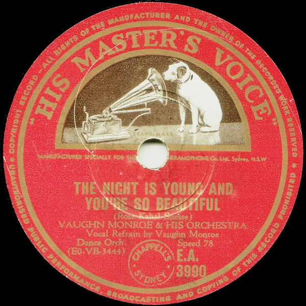 Vaughn Monroe And His Orchestra : Sound Off / The Night Is Young And You're So Beautiful (Shellac, 10")