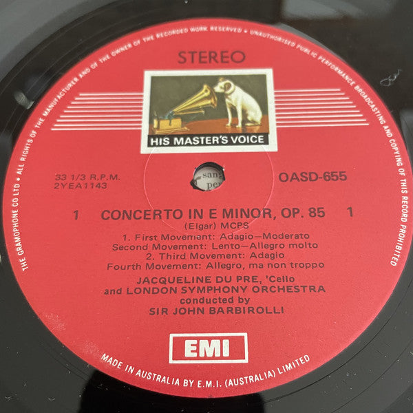 Elgar*, Jacqueline Du Pré, Sir John Barbirolli, London Symphony Orchestra, Janet Baker : Cello Concerto / Sea Pictures (LP)