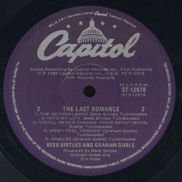 Birtles & Goble : The Last Romance (LP)