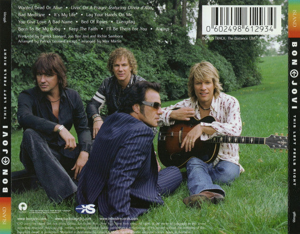 Bon Jovi : This Left Feels Right (CD, Album, Enh)