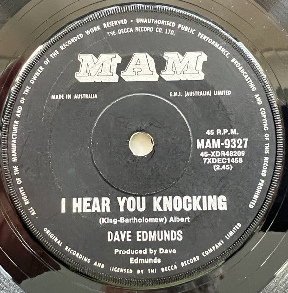 Dave Edmunds : I Hear You Knocking (7", Single)