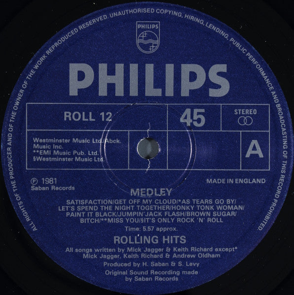 Rolling Hits : Medley (12")