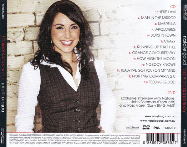 Natalie Gauci : The Winner's Journey (CD, Album + DVD-V, PAL)