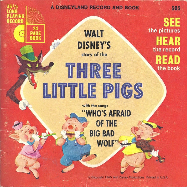 Robie Lester : Story Of The Three Little Pigs (7", RP, Styrene)
