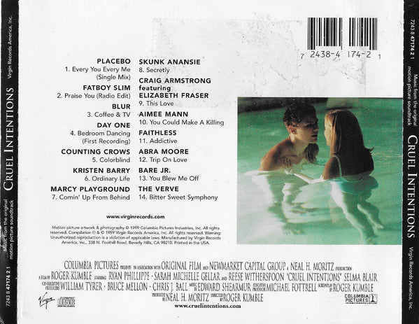 Various : Cruel Intentions (Music From The Original Motion Picture Soundtrack) (CD, Album, Comp)