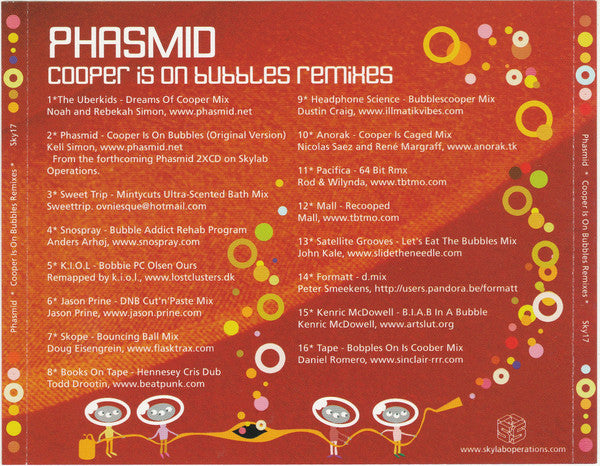 Phasmid : Cooper Is On Bubbles Remixes (CD)