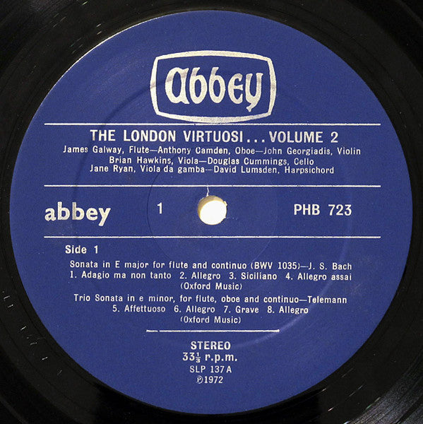 The London Virtuosi, Johann Sebastian Bach / Georg Philipp Telemann / Wolfgang Amadeus Mozart : The London Virtuosi ... Volume 2 (LP)