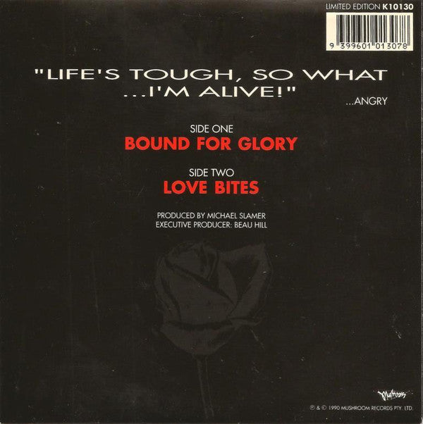 Angry Anderson : Bound For Glory (7", Single, Ltd)